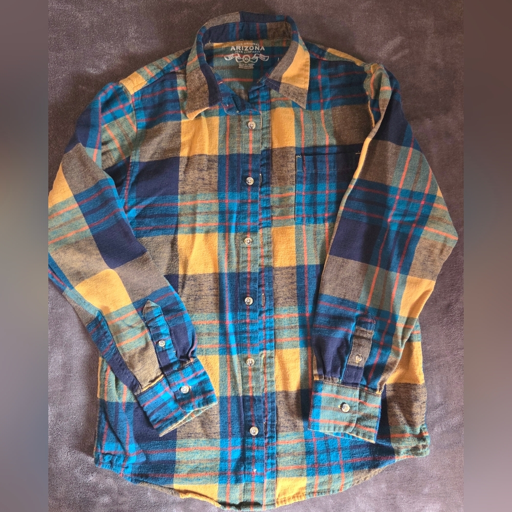 Arizona Youth Boys Flannel Longsleeve Shirt Size XL/18-20